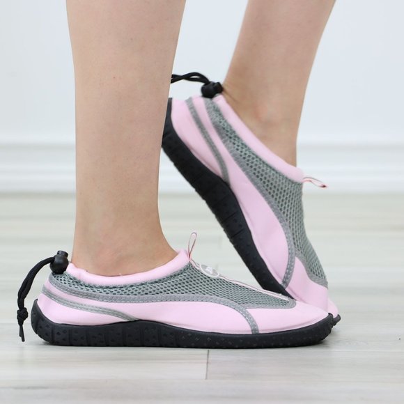 Pink Slip On Water Shoes Under Water Swimming For Beach, Pool Or River - Picture 2 of 13